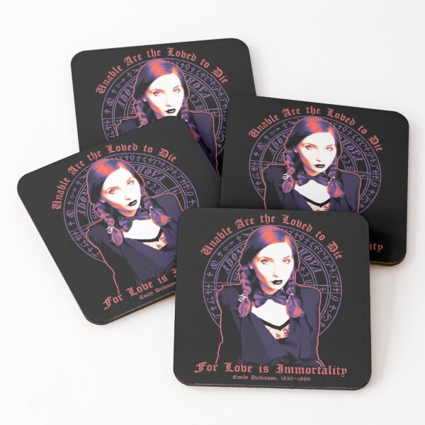 Aperçu de l'œuvre L’amour est immortalité, gothique, occulte, Goth Girls, Witchcraft Design, Emily Dickinson créée et vendue par Proverbial Wisdom Design.