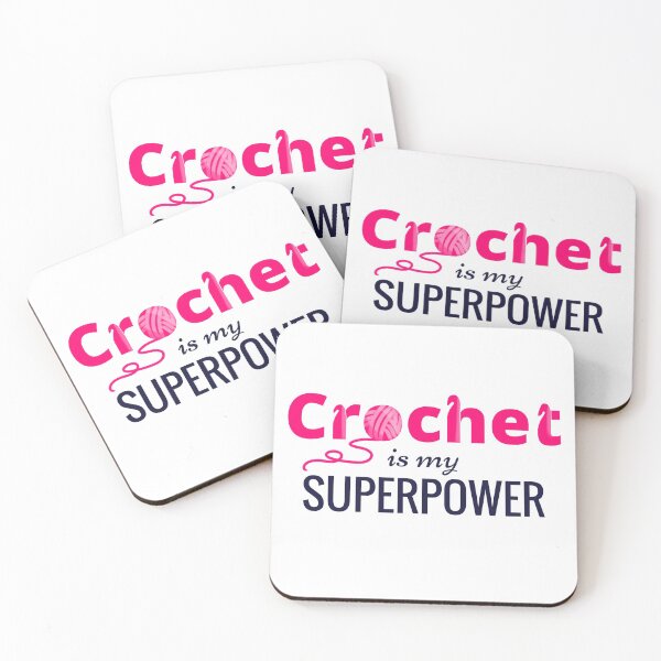 Item preview, Crochet is My Superpower in Pink designed and sold by Stacy Mitchell.