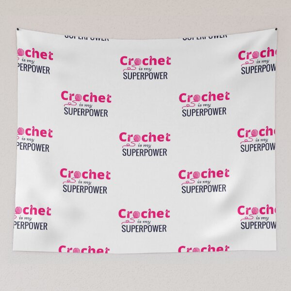 Item preview, Crochet is My Superpower in Pink designed and sold by Stacy Mitchell.