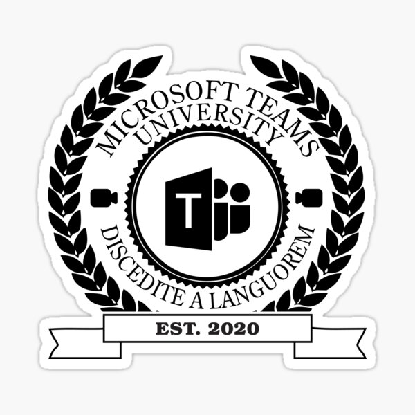 Microsoft Teams University, Established of 2020 • Monocolor Sticker