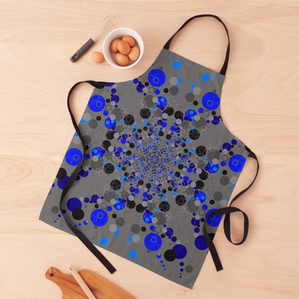 Blue Stormy Skies Symmetrical Vibes Apron