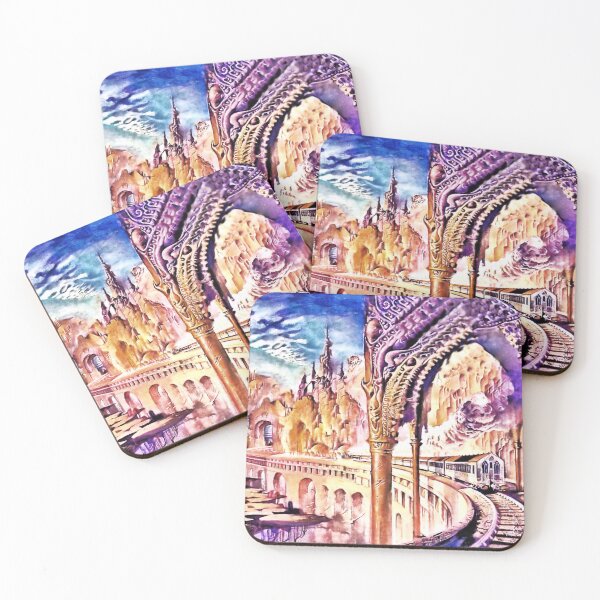Item preview, Mysterious Railway - Vintage Sci-Fi  Art designed and sold by NinaJG007.