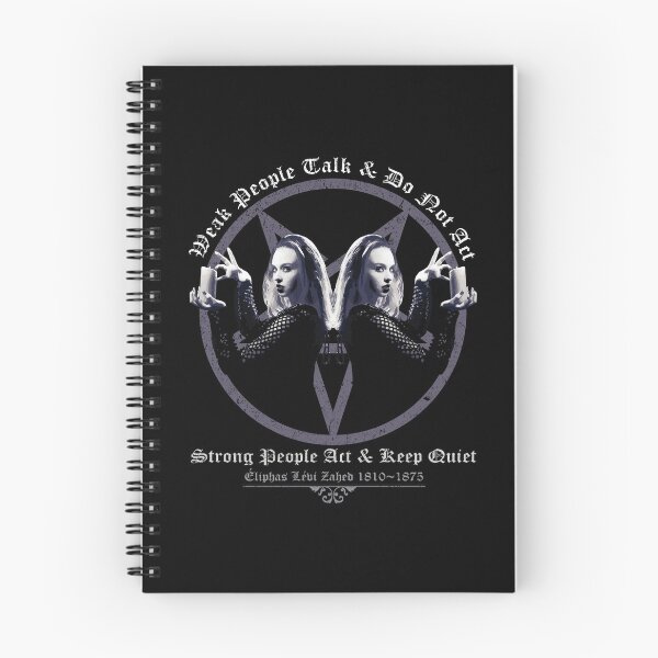 Item preview, Weak People Talk, Strong People Act, Occult, Gothic Witchcraft Design, Eliphas Levi designed and sold by Proverbial Wisdom Design.