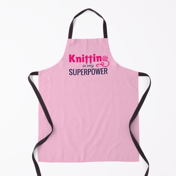 Item preview, Knitting is My Superpower in Pink designed and sold by Stacy Mitchell.