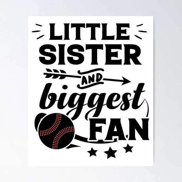 Item preview, Little Sister and Biggest Fan Baseball Family Fan designed and sold by Stella Clue.