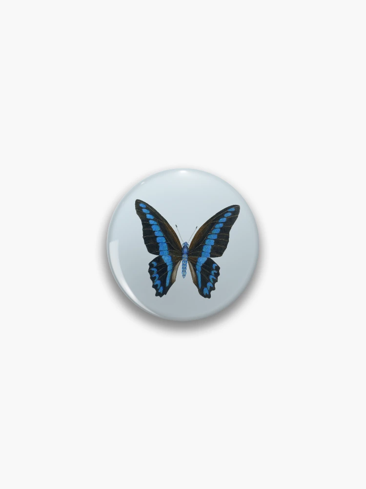 Thumbnail 1 of 3, Pin, Blue Triangle Butterfly designed and sold by ColorSplendor.