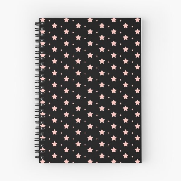 Item preview, Coral Pink Stars Pattern With Black Background designed and sold by AnyLeck.