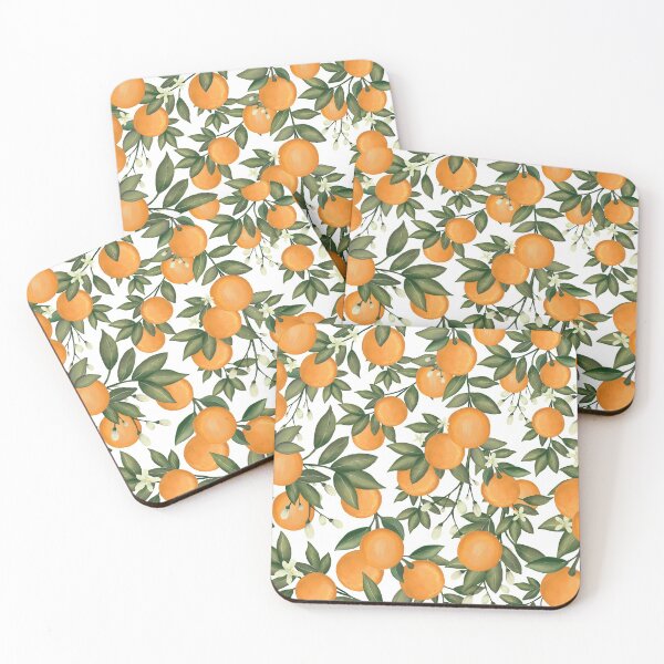 Item preview, Citrus Love - Summer Orange Clementine Greenery  designed and sold by BlueBunnyStudio.
