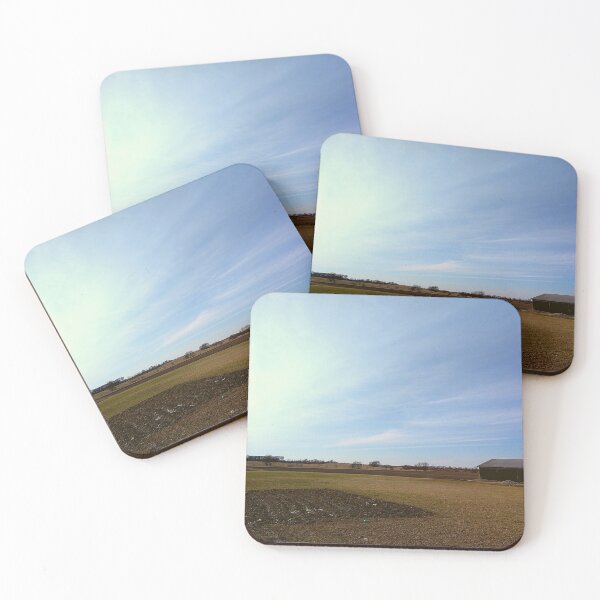Item preview, Tilled Soil Partly Cloudy Sky Farmland ans Shed in Indiana designed and sold by Mothe3rd.