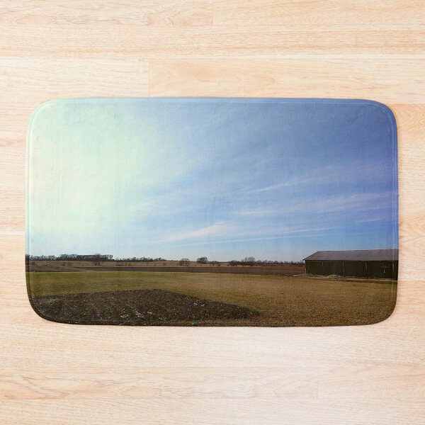 Item preview, Tilled Soil Partly Cloudy Sky Farmland ans Shed in Indiana designed and sold by Mothe3rd.