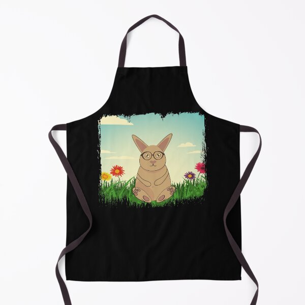 Item preview, Bunny with glasses on flower meadow designed and sold by OmmeDesigns.