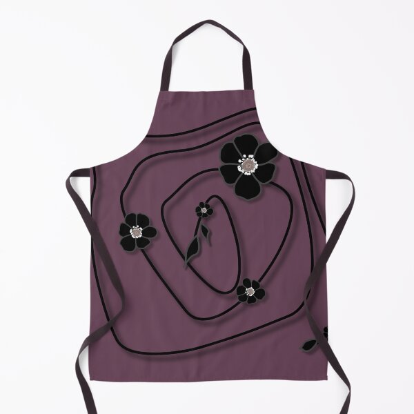 Item preview, Striking stained glass inspired aubergine and black floral pattern - Caroline Laursen Original designed and sold by Caroline Laursen.