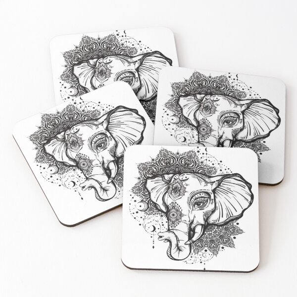 Item preview, Temporary Tattoo, Elephant, Mandala  designed and sold by lam3alam2022.