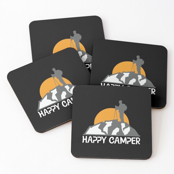 Item preview, Happy Camper mountain retro sunset, funny Camping Hiking Travel designed and sold by magicos1.