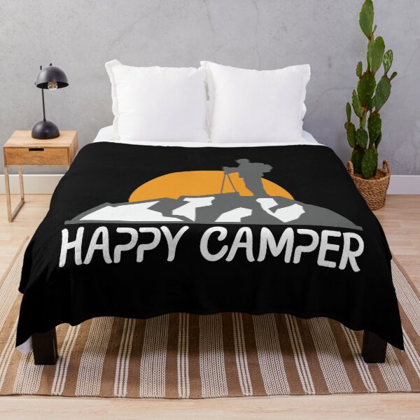 Item preview, Happy Camper mountain retro sunset, funny Camping Hiking Travel designed and sold by magicos1.