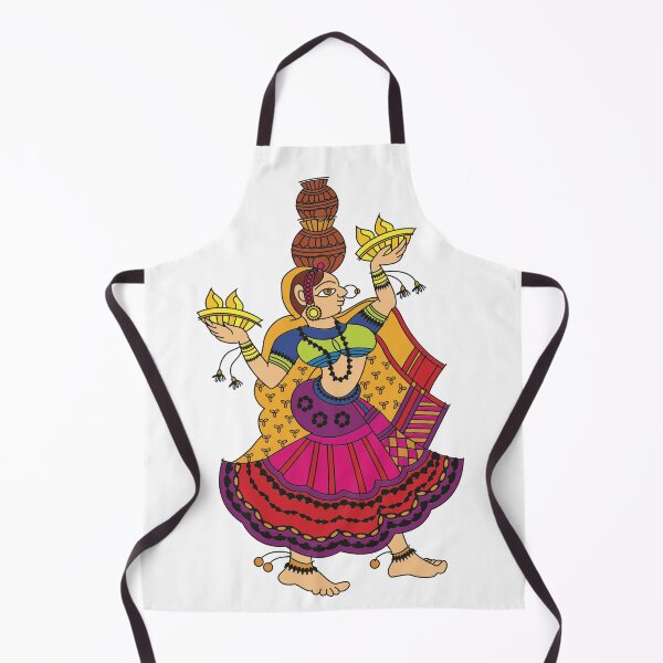 Item preview, Gopika, lady servants of god, as dancer have drawn in Indian folk art, Kalamkari style. designed and sold by Gurunath Bhadekar.