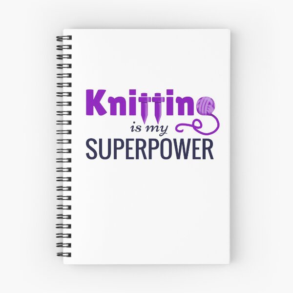 Item preview, Knitting is My Superpower in Purple designed and sold by Stacy Mitchell.