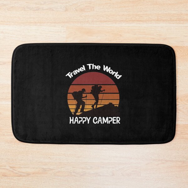 Item preview, Happy Camper mountain retro sunset, funny Camping Hiking Travel designed and sold by magicos1.