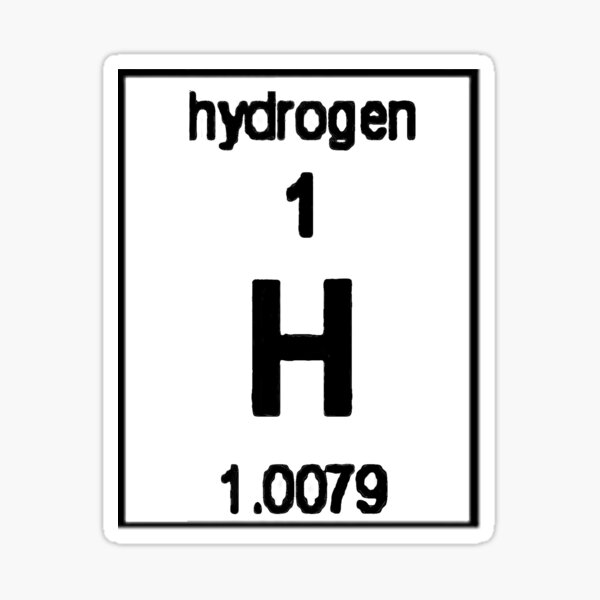 Hydrogen Element Stickers | Redbubble