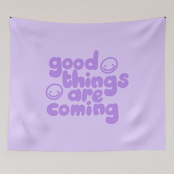 Item preview, good things are coming in purple designed and sold by prismatic paper co.