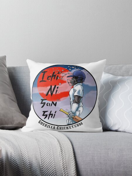 Ich Ni San Shi Guerilla Cricket Throw Pillow