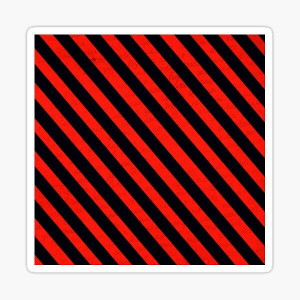 Straight Line Red and Black Stripes Sticker