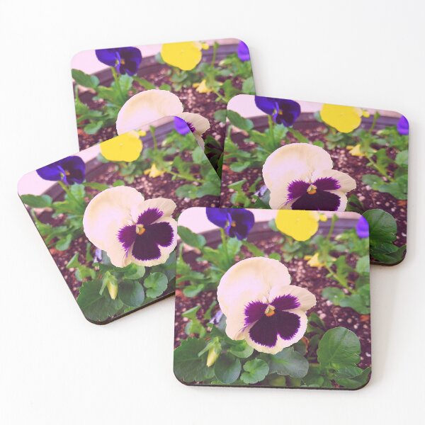 Item preview, Pansy Flowers Blooms in Dark soil and in a Flower Pot designed and sold by Mothe3rd.