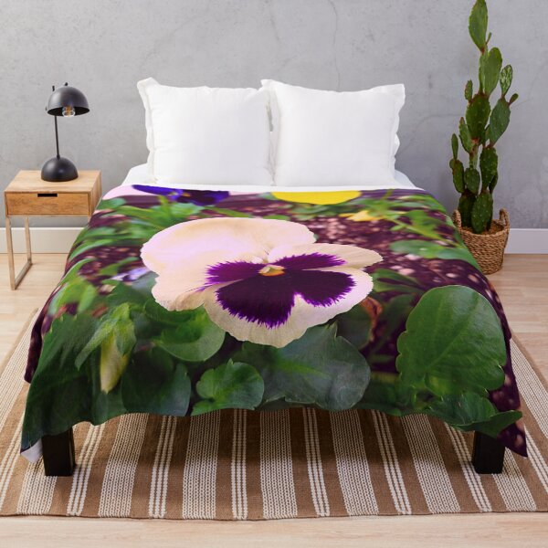 Item preview, Pansy Flowers Blooms in Dark soil and in a Flower Pot designed and sold by Mothe3rd.