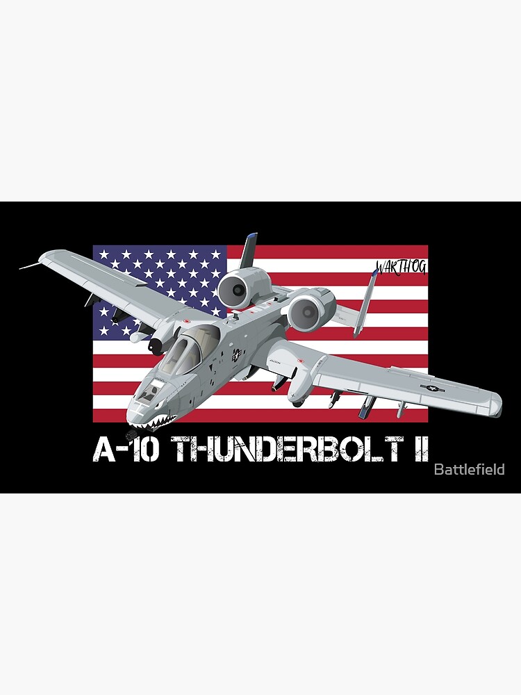 A 10 Thunderbolt Ii Warthog Plane American Flag Poster For Sale By