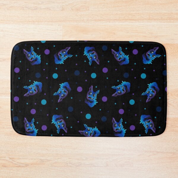Item preview, Be Weird - creepy cute blue creature pattern (black) designed and sold by zazuzanta.
