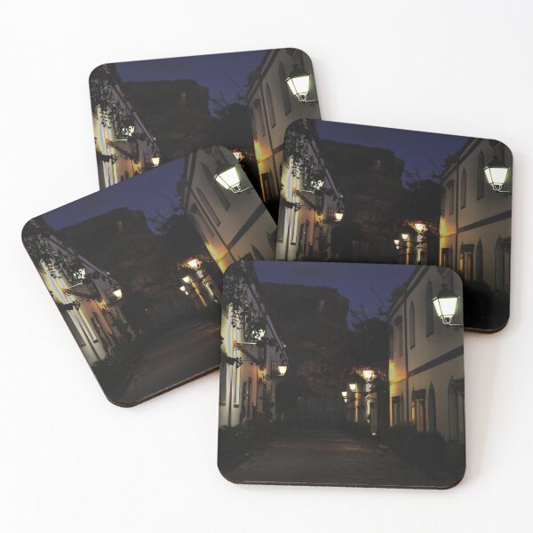 Item preview, Romantic street, illuminated at night designed and sold by GoodVibesOcean.