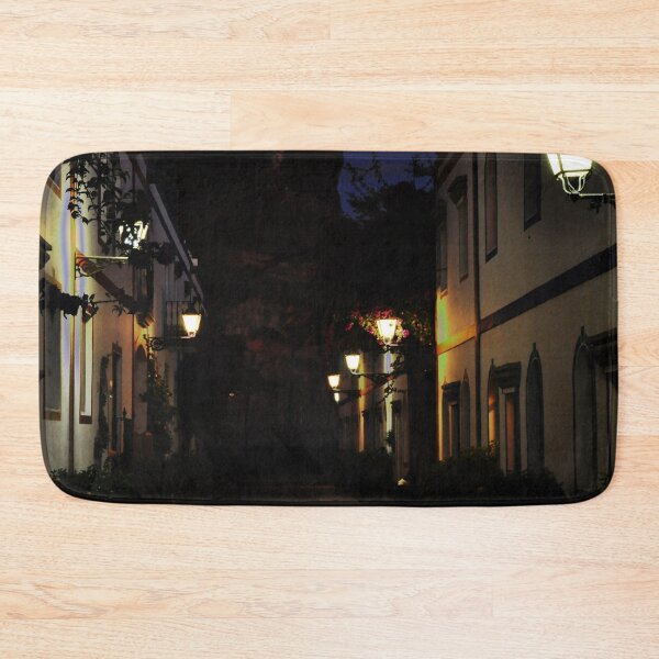 Item preview, Romantic street, illuminated at night designed and sold by GoodVibesOcean.