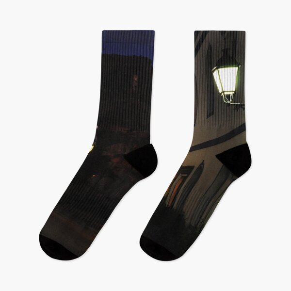 Item preview, Romantic street, illuminated at night designed and sold by GoodVibesOcean.