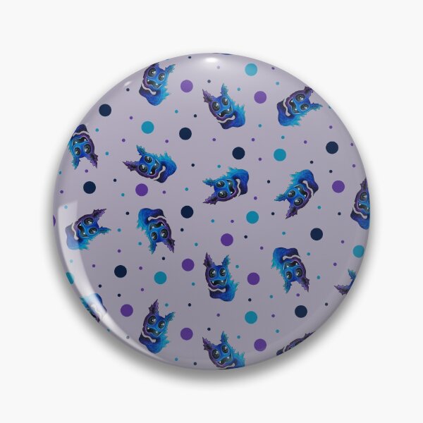 Item preview, Be Weird - creepy cute blue creature pattern (violet) designed and sold by zazuzanta.