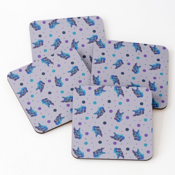 Item preview, Be Weird - creepy cute blue creature pattern (violet) designed and sold by zazuzanta.