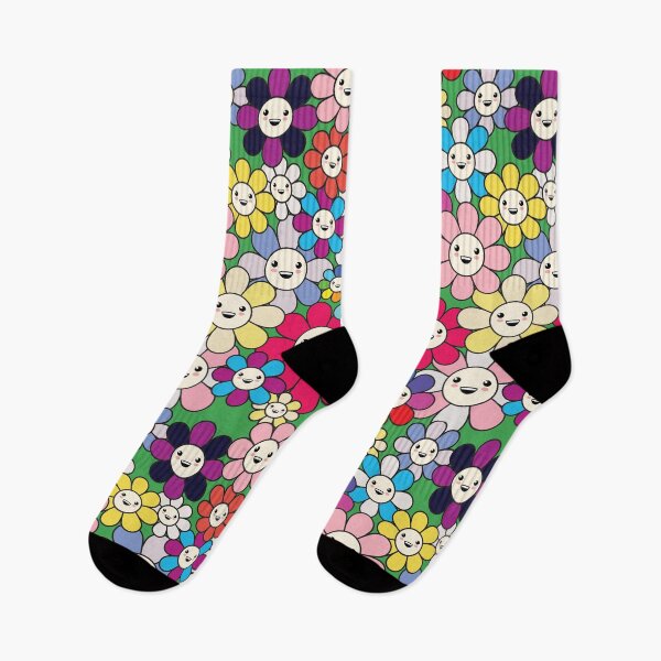 Item preview, Patrón de flores coloridas para niños Kawaii designed and sold by Happy Puppy Print On Demand.