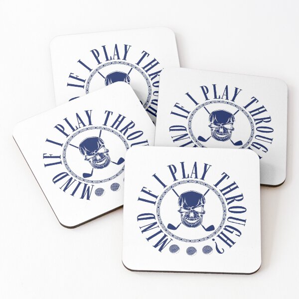 Item preview, Mind if I Play Through - Cool Golf Skull Design Blue designed and sold by Adonalyn.