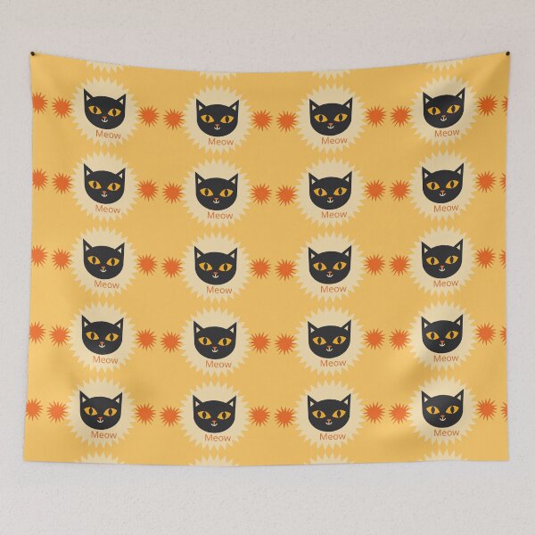 Item preview, black Cat with sharp orange eyes designed and sold by zaruoo32.