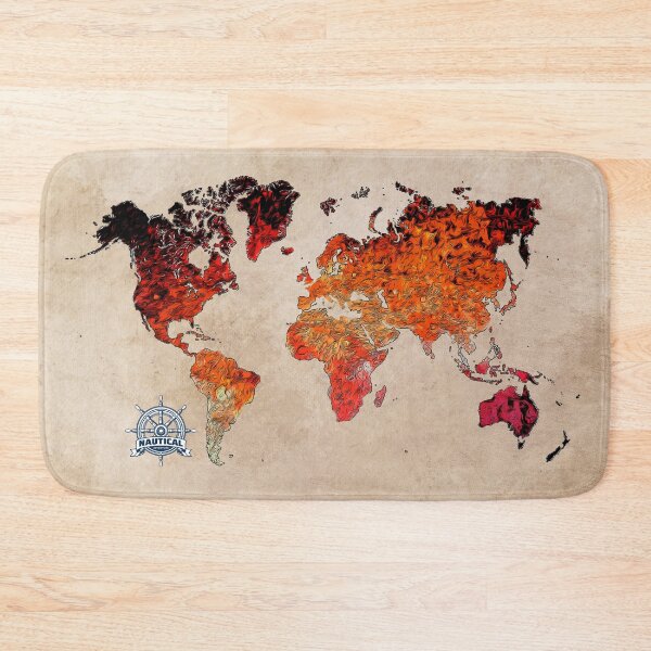 Item preview, World map art red #map #worldmap designed and sold by JBJart.