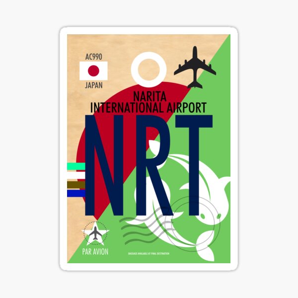 Item preview, NARITA INTERNATIONAL AIRPORT NRT Luggage Tag Baggage Tag Airport Code JAPAN ASIA designed and sold by kwiebe34.