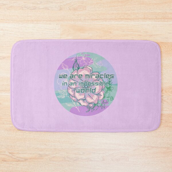 Item preview, Máscara Floral Miracle Flower World Quote Inspiring Pastel designed and sold by ICRainbowMoons.