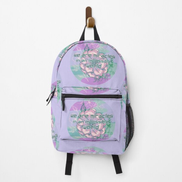 Item preview, Máscara Floral Miracle Flower World Quote Inspiring Pastel designed and sold by ICRainbowMoons.
