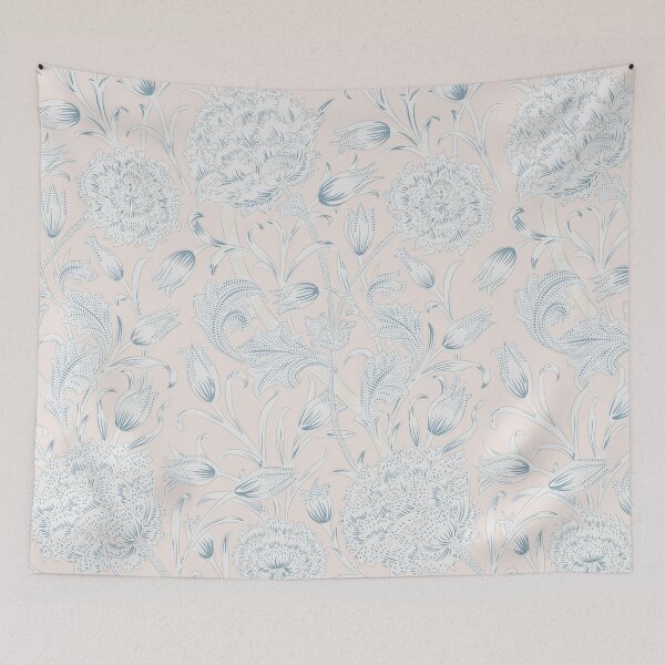 Item preview, Pewter Blue Floral designed and sold by dearlydecor.