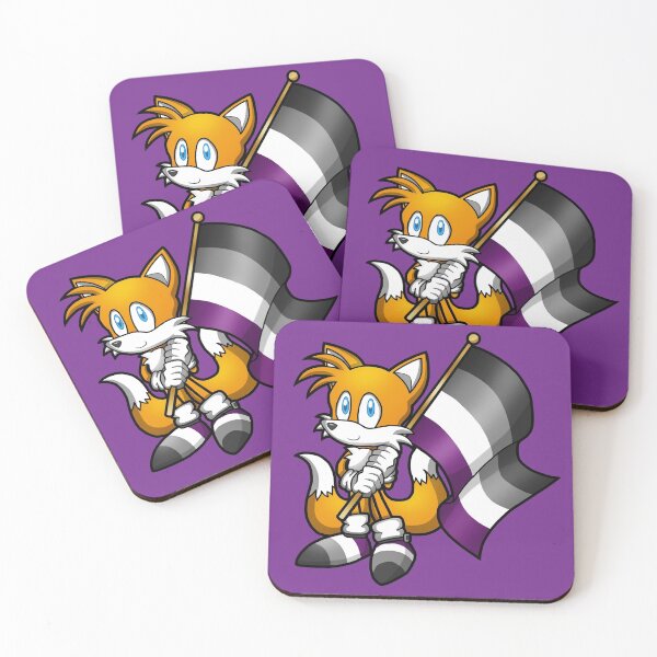 Item preview, Anthropomorphic Two Tailed Fox LGBT Pride Flag Asexual Ace designed and sold by Zphal.
