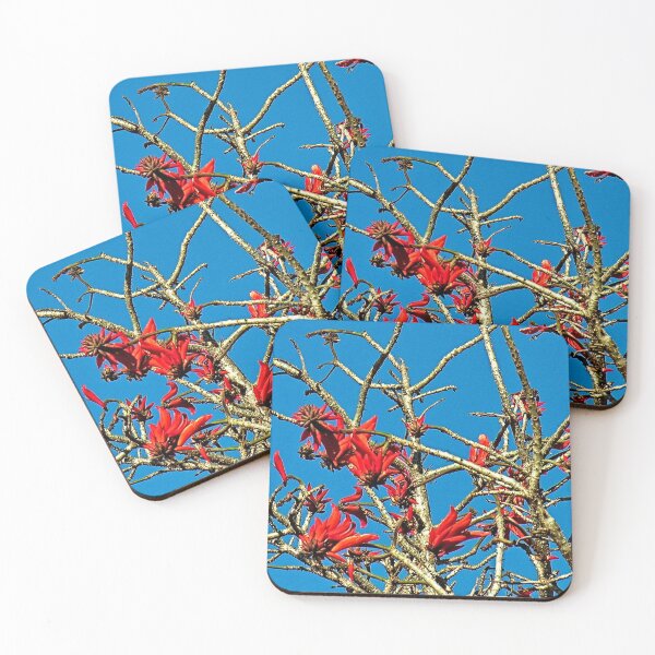 Item preview, Tropical Flowering Tree Branches Red Flowers designed and sold by worldways.