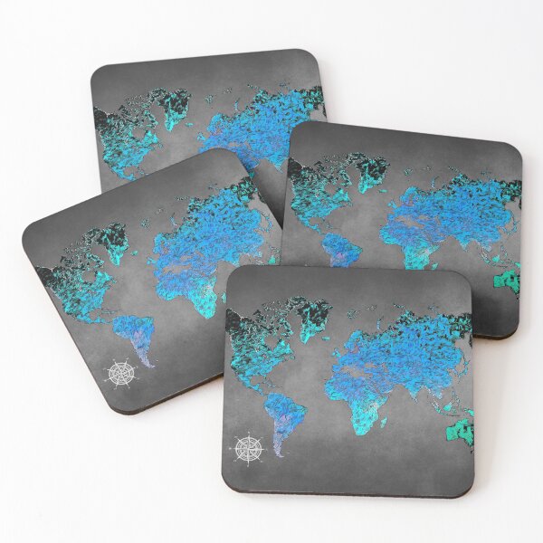 Item preview, world map art blue #map #worldmap designed and sold by JBJart.