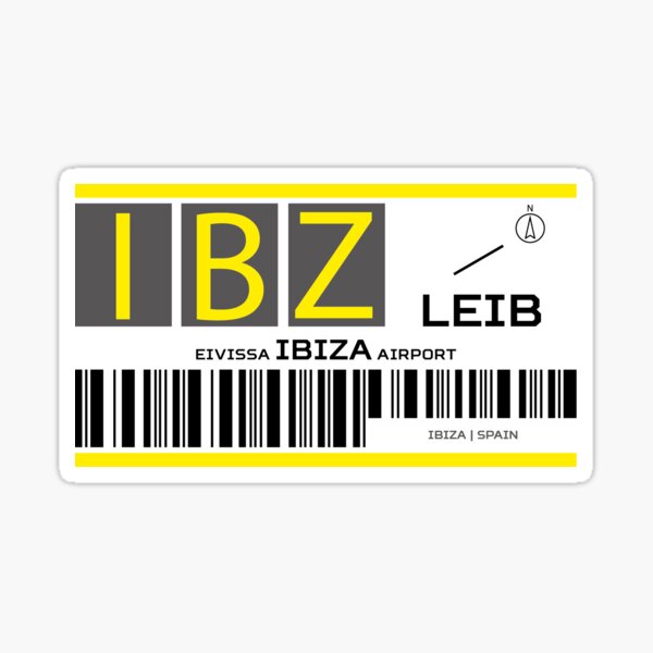 Destination Ibiza Airport Sticker