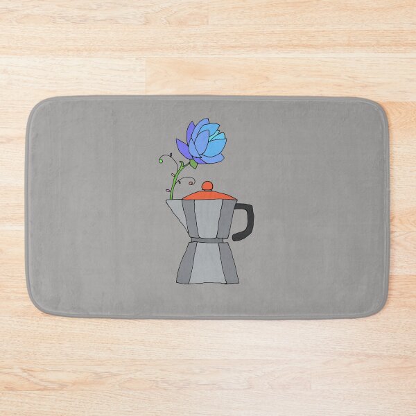 Item preview, Moka Pot And Big Blue Flower designed and sold by Chubuter.