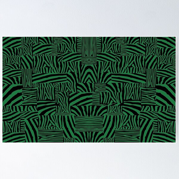 Item preview, Black and Green Zebra designed and sold by cherylorraine.