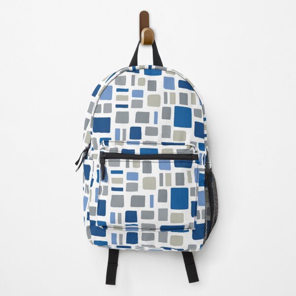 Item preview, Wonky Squares & Rectangles Pattern - Blue and Gray designed and sold by Susan Says.